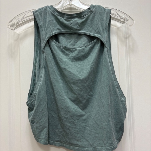 Lululemon cut back crop tank tidewater teal - Picture 5 of 5
